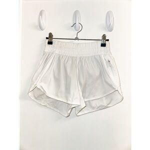 Lululemon Track That Mid Rise Shorts - White - Size 2